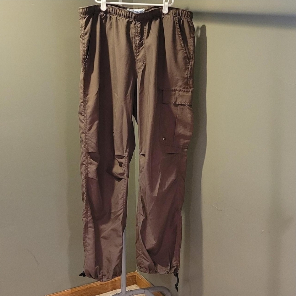 Vintage Utility Men's Cargo Jogger Pants, Size L, Khaki Brown